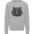 Mandala Art Tiger Kids Sweatshirt Jumper Sports Grey