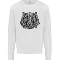 Mandala Art Tiger Kids Sweatshirt Jumper White