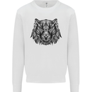 Mandala Art Tiger Kids Sweatshirt Jumper White