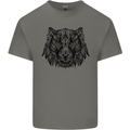 Mandala Art Tiger Kids T-Shirt Childrens Charcoal