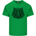 Mandala Art Tiger Kids T-Shirt Childrens Irish Green