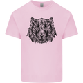 Mandala Art Tiger Kids T-Shirt Childrens Light Pink