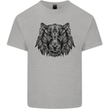 Mandala Art Tiger Kids T-Shirt Childrens Sports Grey