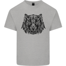 Mandala Art Tiger Kids T-Shirt Childrens Sports Grey