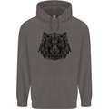 Mandala Art Tiger Mens 80% Cotton Hoodie Charcoal