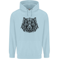 Mandala Art Tiger Mens 80% Cotton Hoodie Light Blue