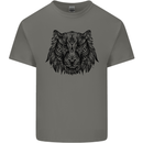 Mandala Art Tiger Mens Cotton T-Shirt Tee Top Charcoal