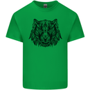 Mandala Art Tiger Mens Cotton T-Shirt Tee Top Irish Green
