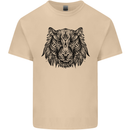 Mandala Art Tiger Mens Cotton T-Shirt Tee Top Sand