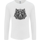 Mandala Art Tiger Mens Long Sleeve T-Shirt White