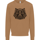 Mandala Art Tiger Mens Sweatshirt Jumper Caramel Latte