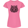 Mandala Art Tiger Womens Petite Cut T-Shirt Azalea