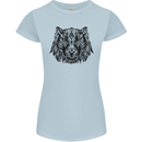 Mandala Art Tiger Womens Petite Cut T-Shirt Light Blue