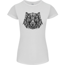 Mandala Art Tiger Womens Petite Cut T-Shirt White
