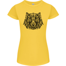 Mandala Art Tiger Womens Petite Cut T-Shirt Yellow