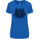 Mandala Art Tiger Womens Wider Cut T-Shirt Royal Blue