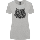 Mandala Art Tiger Womens Wider Cut T-Shirt Sports Grey