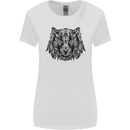 Mandala Art Tiger Womens Wider Cut T-Shirt White