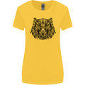 Mandala Art Tiger Womens Wider Cut T-Shirt Yellow