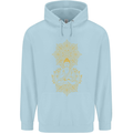 Mandala Buddha Art Childrens Kids Hoodie Light Blue