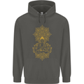 Mandala Buddha Art Childrens Kids Hoodie Storm Grey