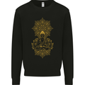 Mandala Buddha Art Kids Sweatshirt Jumper Black