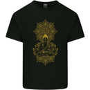 Mandala Buddha Art Kids T-Shirt Childrens Black