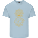 Mandala Buddha Art Kids T-Shirt Childrens Light Blue