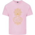 Mandala Buddha Art Kids T-Shirt Childrens Light Pink