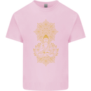 Mandala Buddha Art Kids T-Shirt Childrens Light Pink