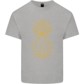 Mandala Buddha Art Kids T-Shirt Childrens Sports Grey