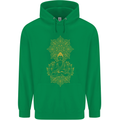 Mandala Buddha Art Mens 80% Cotton Hoodie Irish Green