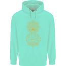 Mandala Buddha Art Mens 80% Cotton Hoodie Peppermint