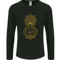 Mandala Buddha Art Mens Long Sleeve T-Shirt Black