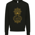 Mandala Buddha Art Mens Sweatshirt Jumper Black