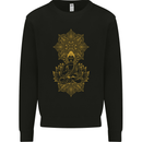 Mandala Buddha Art Mens Sweatshirt Jumper Black
