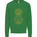 Mandala Buddha Art Mens Sweatshirt Jumper Irish Green