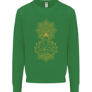 Mandala Buddha Art Mens Sweatshirt Jumper Irish Green