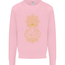 Mandala Buddha Art Mens Sweatshirt Jumper Light Pink