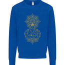 Mandala Buddha Art Mens Sweatshirt Jumper Royal Blue