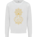 Mandala Buddha Art Mens Sweatshirt Jumper White