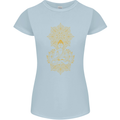 Mandala Buddha Art Womens Petite Cut T-Shirt Light Blue