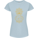 Mandala Buddha Art Womens Petite Cut T-Shirt Light Blue