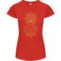 Mandala Buddha Art Womens Petite Cut T-Shirt Red