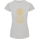 Mandala Buddha Art Womens Petite Cut T-Shirt Sports Grey