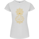 Mandala Buddha Art Womens Petite Cut T-Shirt White