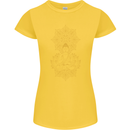 Mandala Buddha Art Womens Petite Cut T-Shirt Yellow