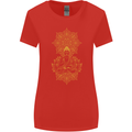 Mandala Buddha Art Womens Wider Cut T-Shirt Red