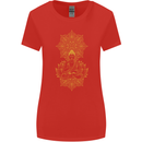 Mandala Buddha Art Womens Wider Cut T-Shirt Red