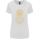 Mandala Buddha Art Womens Wider Cut T-Shirt White